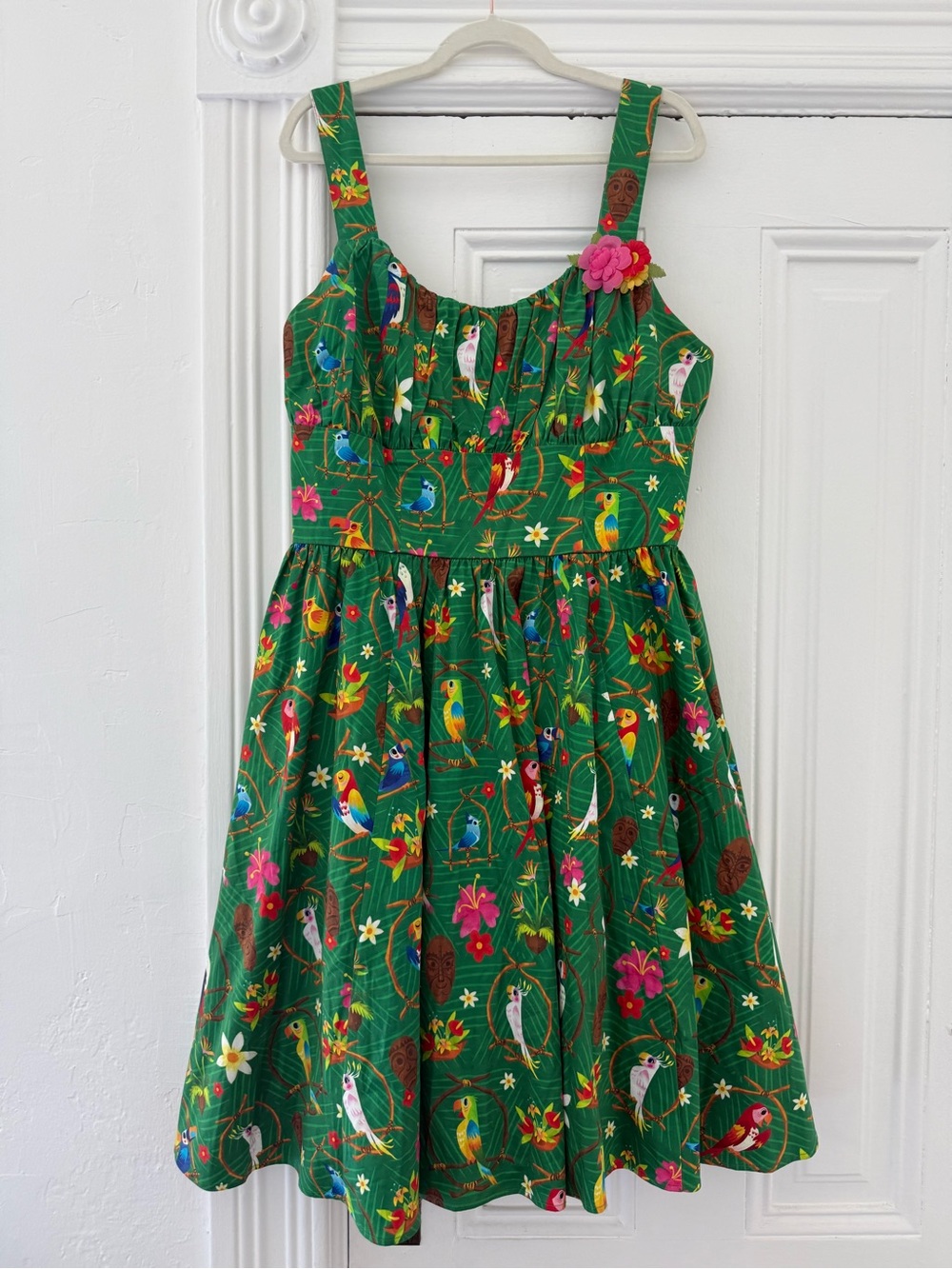 Disney Parks - Enchanted Tiki Room Dress - Retired Style Tropical Parrot Print